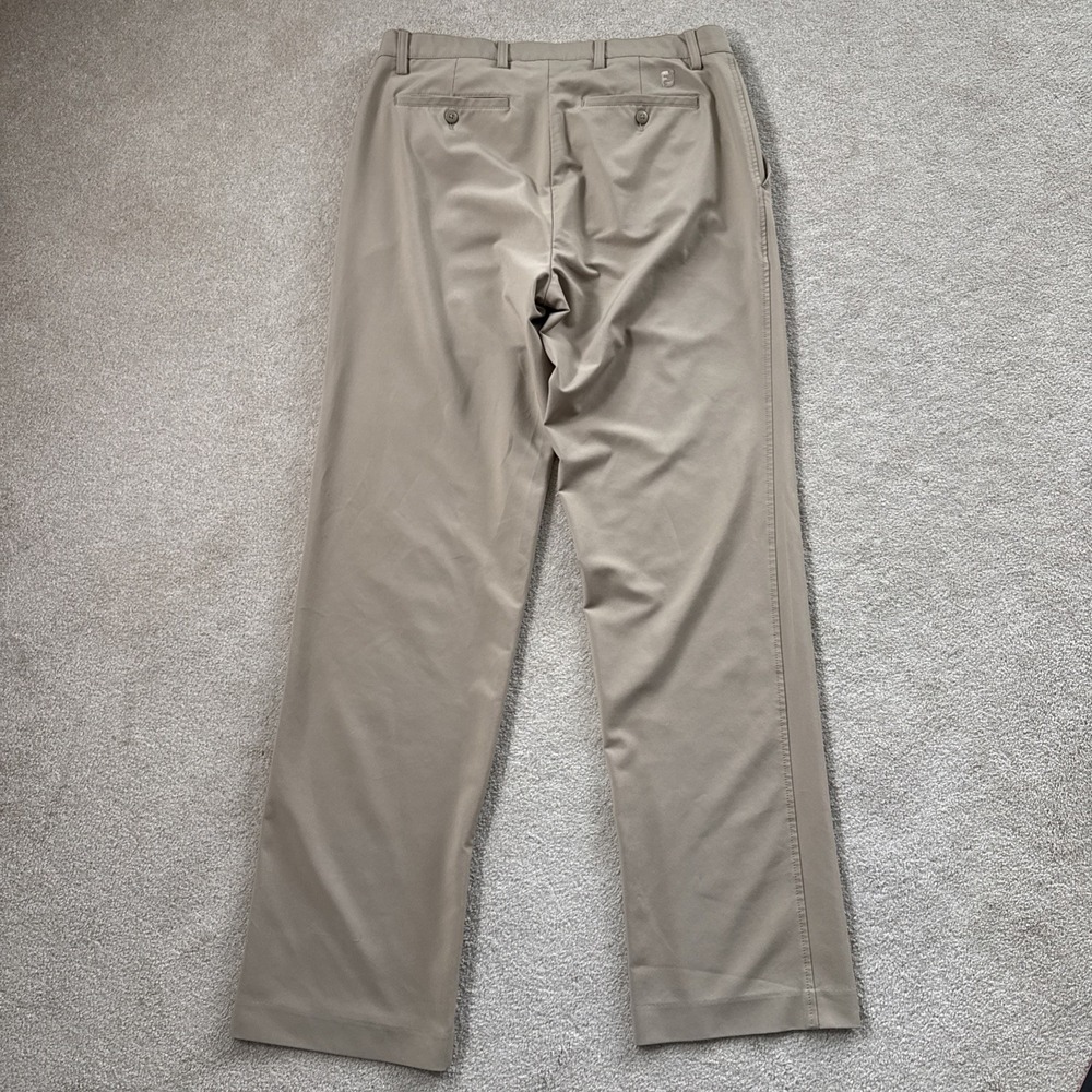 FootJoy Pants Mens 35x34 Beige Khaki Athletic Fit‎ Golf Performance Stretch - Picture 2 of 9